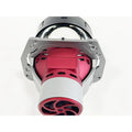 Motorcycle intelligent steering headlight with aviation aluminium housing and glass lens