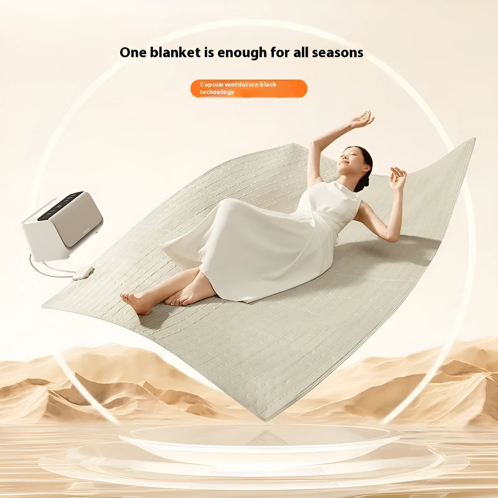 Aideng plumbing electric blanket with capsule breathable water design in two size options
