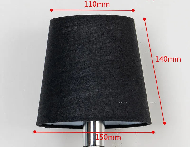 Mini modern minimalist fabric lampshade with horizontal paste design in multiple colour options