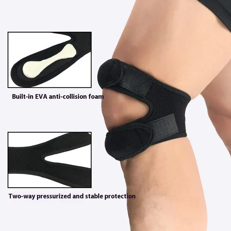 Shock absorption leggings sports knee pads in black, blue, gray or rose red.