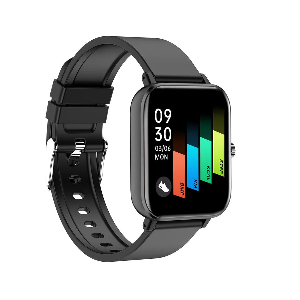 Y30 smartwatch display with Bluetooth call and music playback, available in four colours