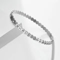 Titanium steel bracelet with electroplated finish and numeric decorative elements in Korean style