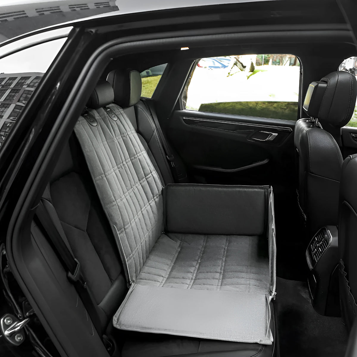 Vehicle-mounted pet mat front row 100x50cm black grey 600D Oxford fabric for dogs