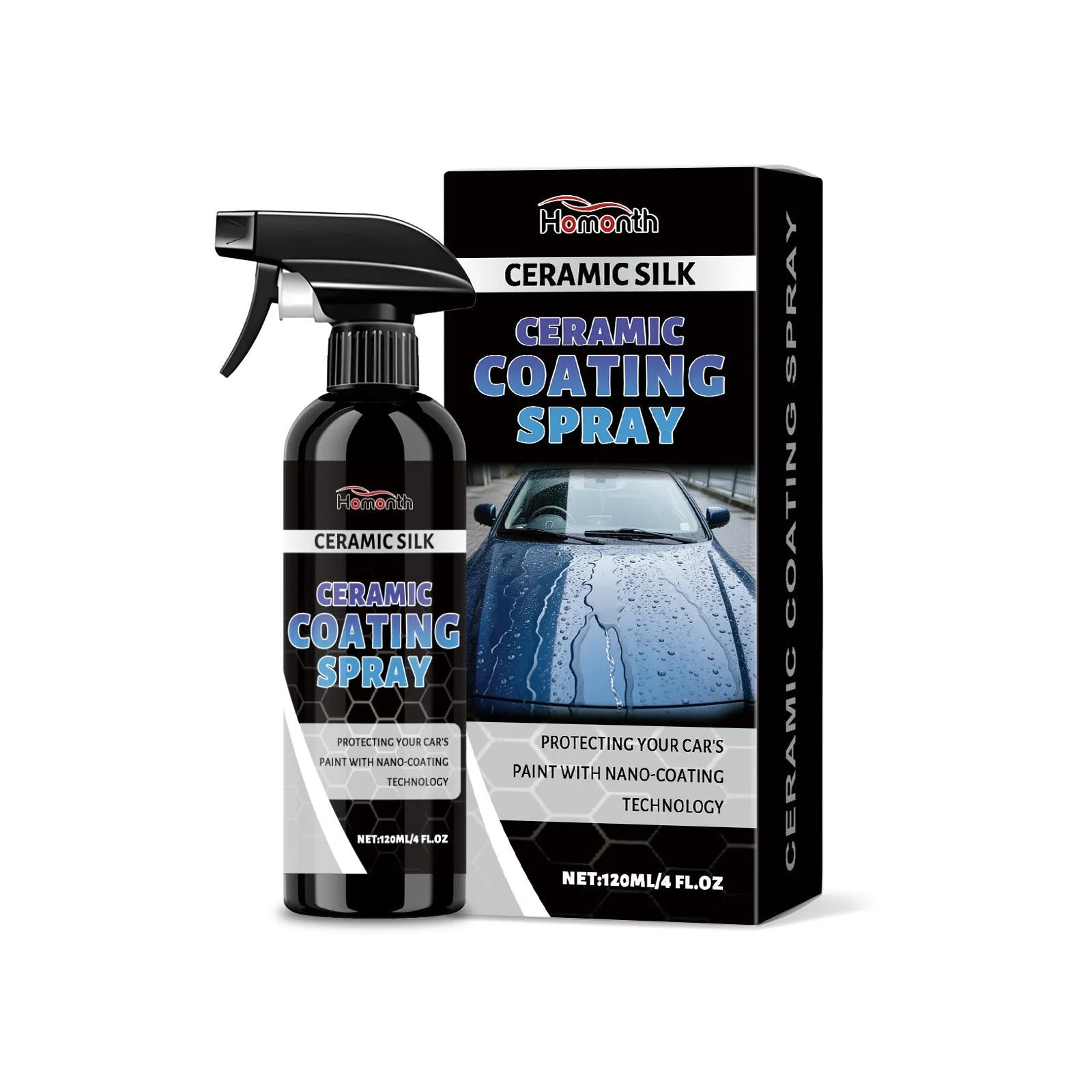 120ml ceramic coating spray bottle for vehicle paint protection and surface maintenance
