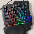 Black single-handed mechanical keyboard and mouse set with 1.5 metre cable