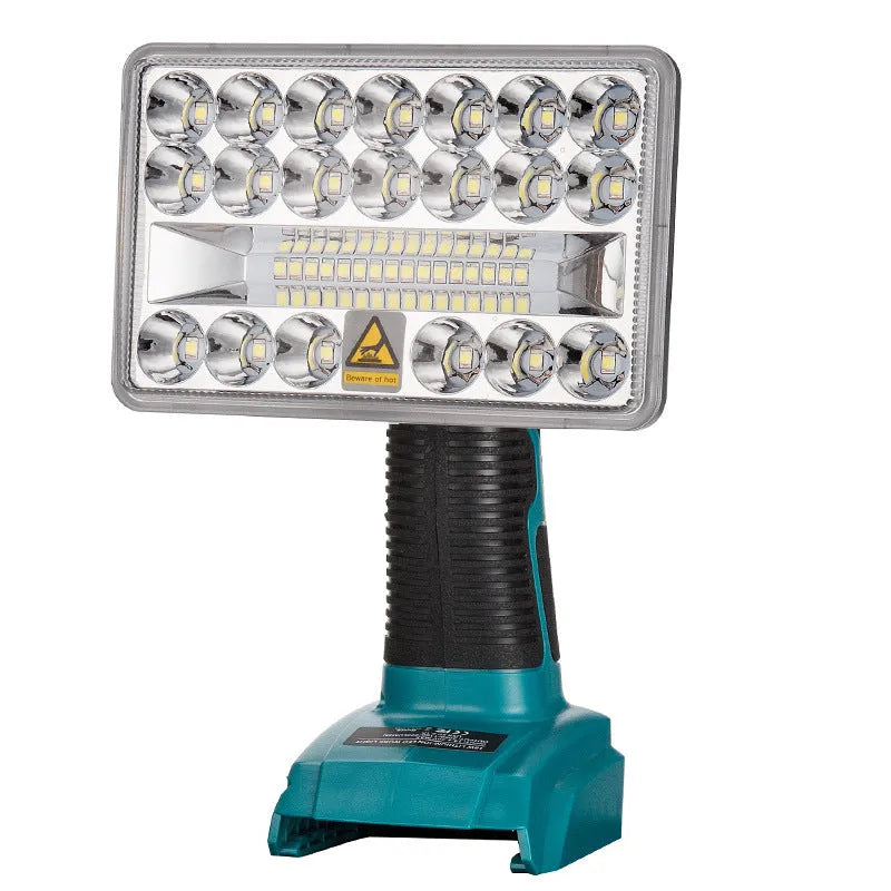 5-inch lithium battery outdoor LED lamp measuring 220 by 188 by 135 millimetres, shown in horizontal orientation