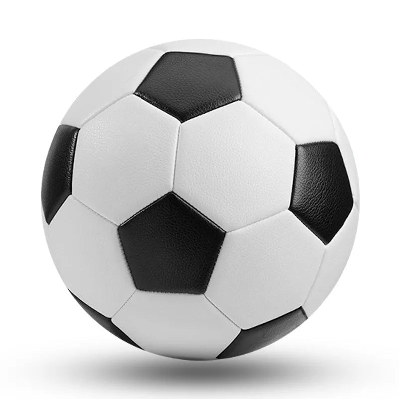 PVC football with machine seams in sizes 3, 4, and 5 for training and competition.