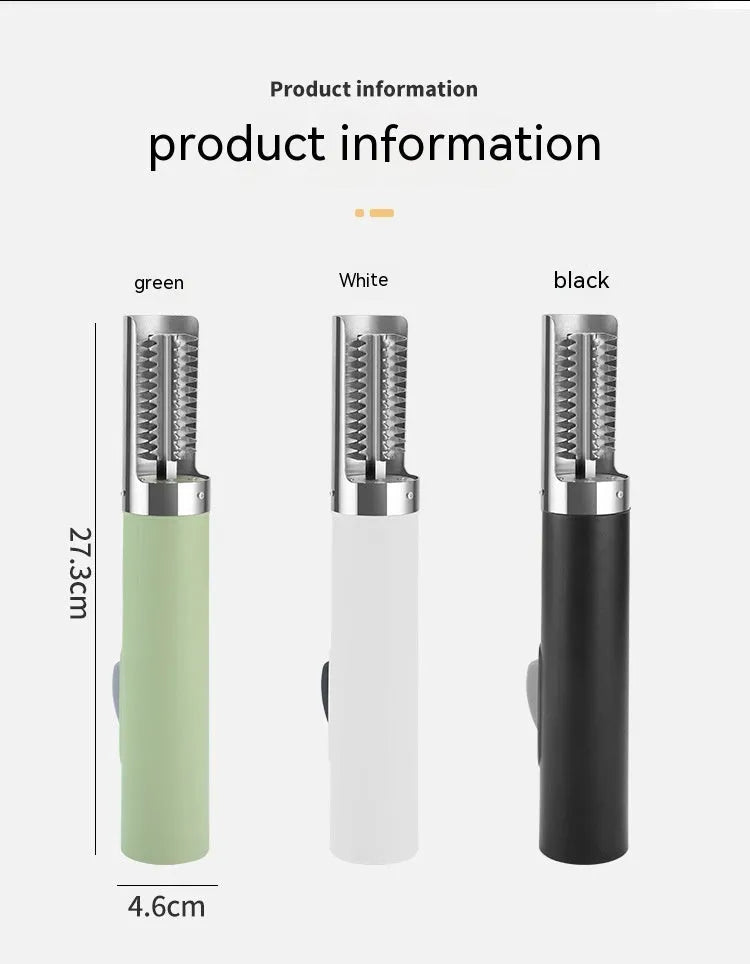 125W handheld electric fish scaler machine in black with charging base and fish scale scraper