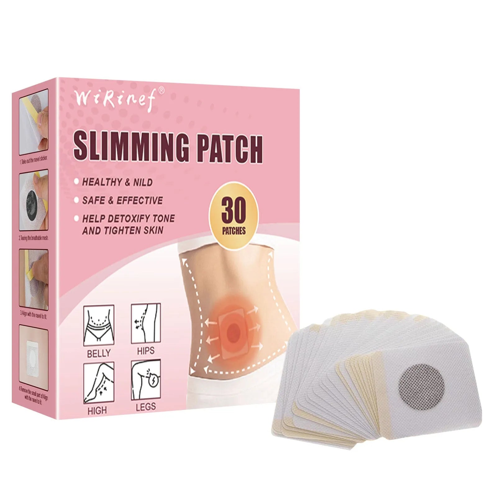 30pcs belly button stickers in box WR9 navel patches