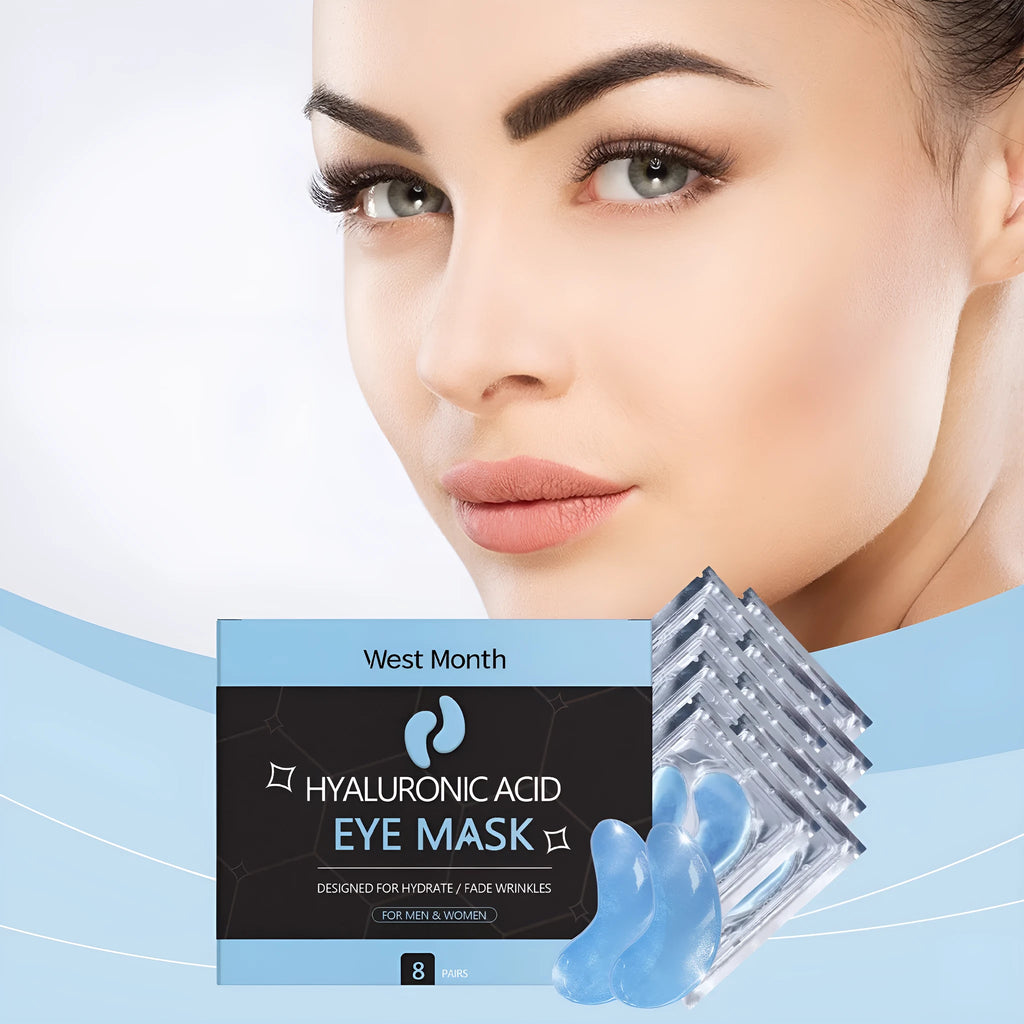 Hyaluronic Acid Eye Mask 3.5x7 cm in sachet pack of 8 pairs for under eye hydration