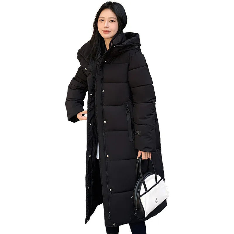 Men's Korean style cold-proof polyester jacket in white, black or khaki colours