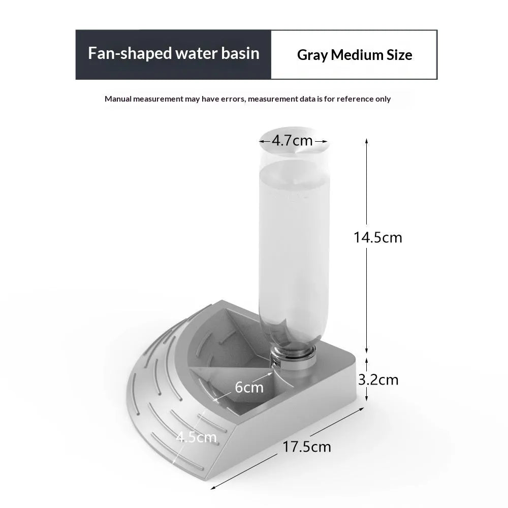 Multi-functional plastic reptile water bowl in gray, medium size, for feeding and hydration in a vivarium