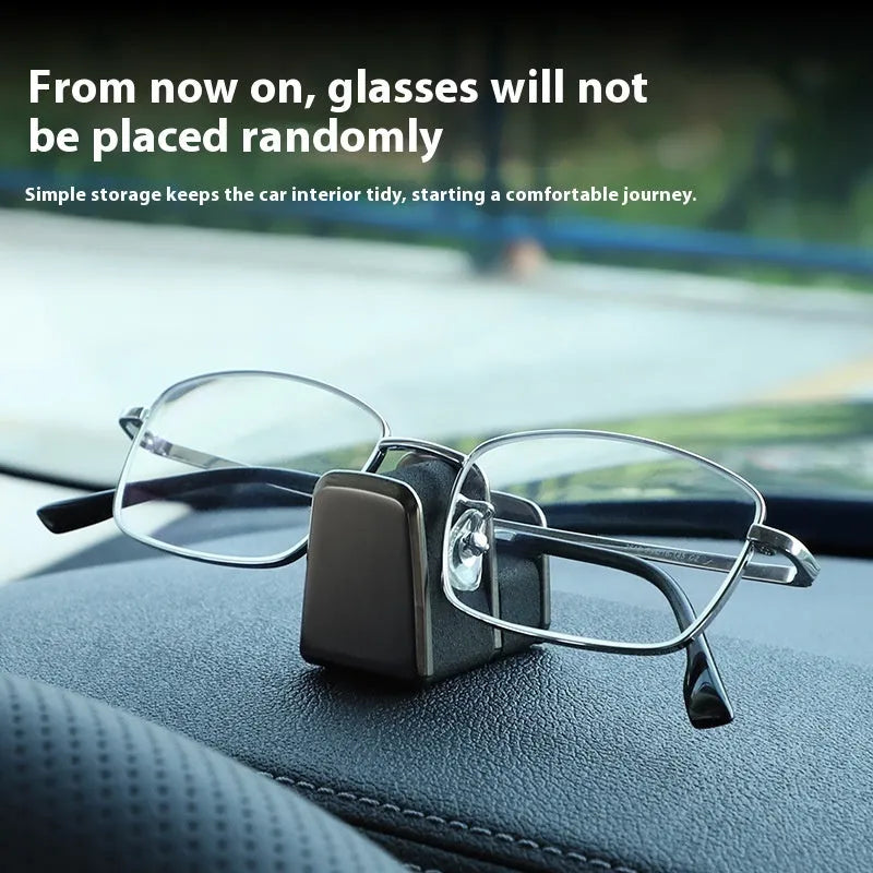 Car dashboard glasses clip nose pad holder in zinc alloy leather