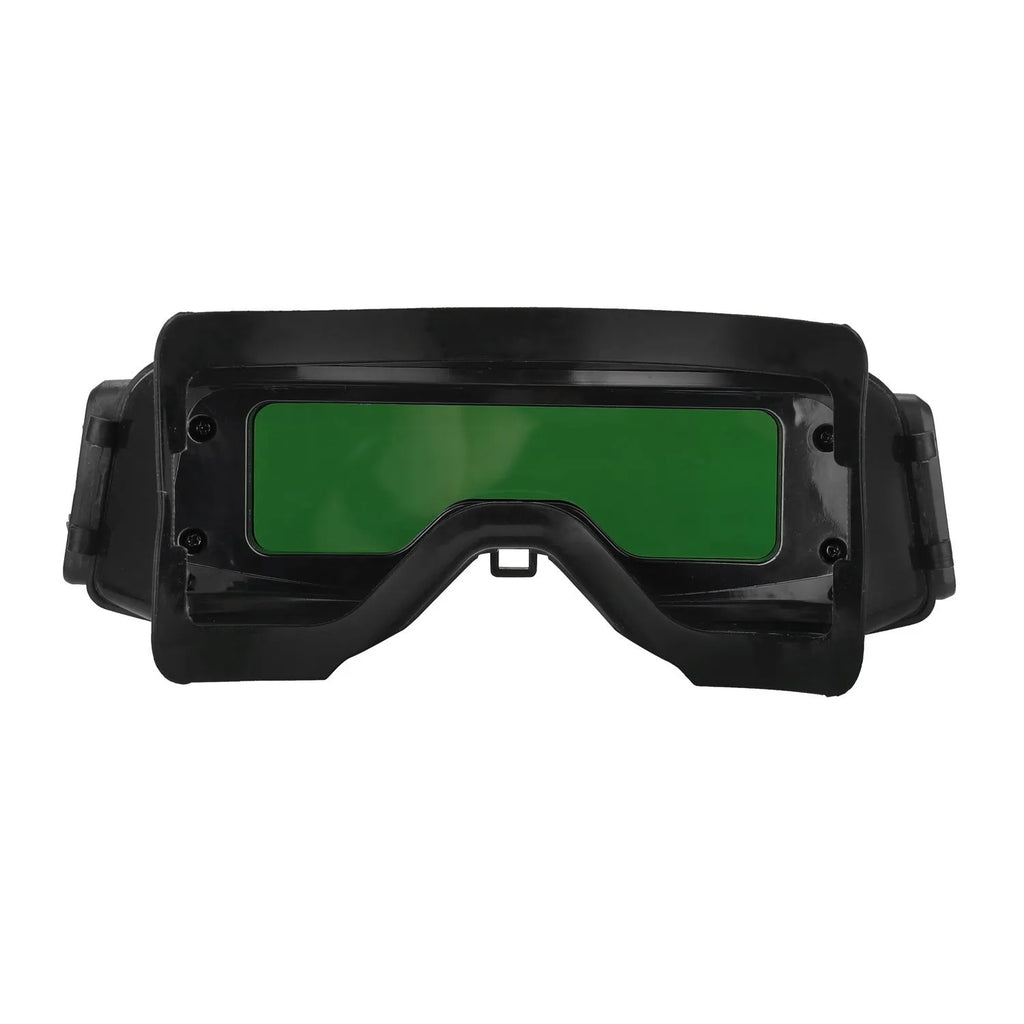 Black automatic welding mask with adjustable darkening lens for arc welding protection
