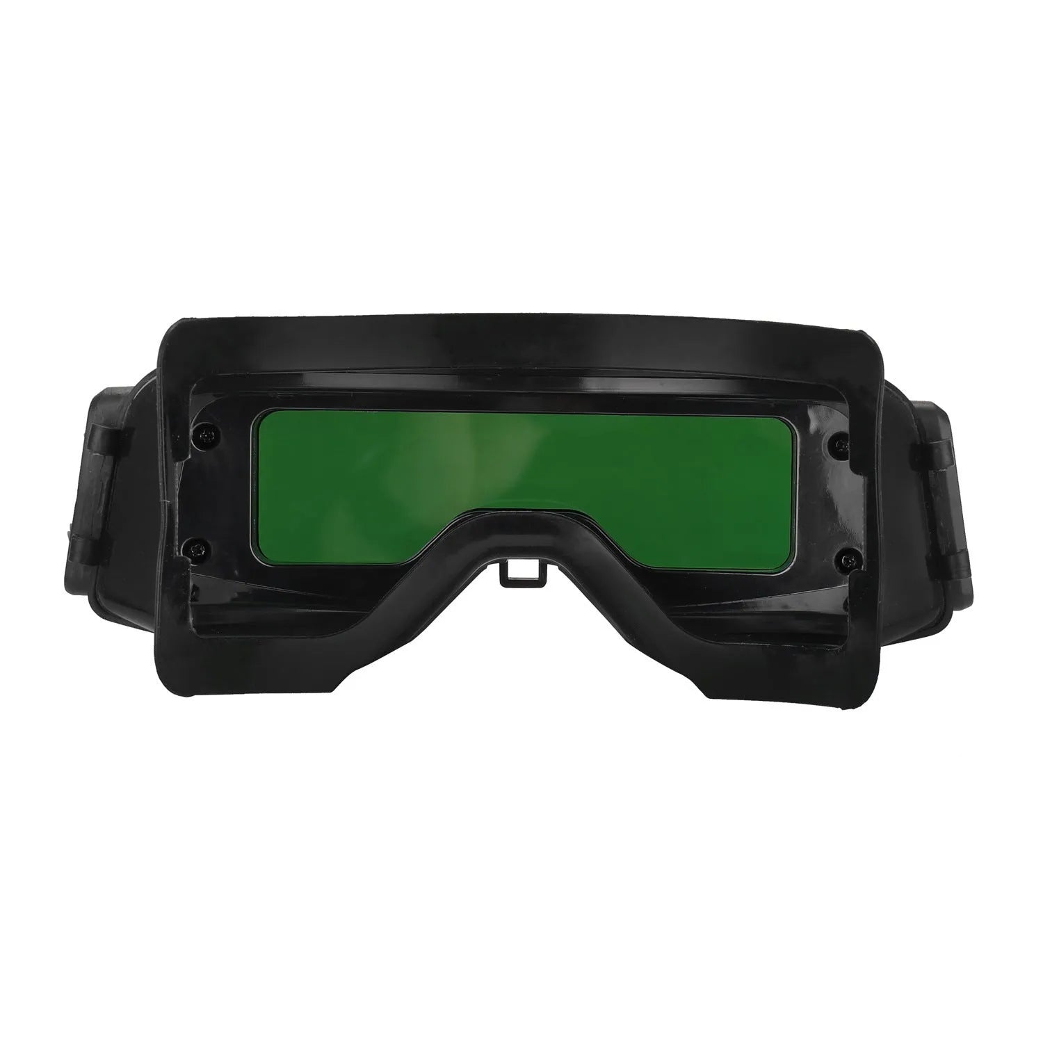 Black automatic welding mask with adjustable darkening lens for arc welding protection