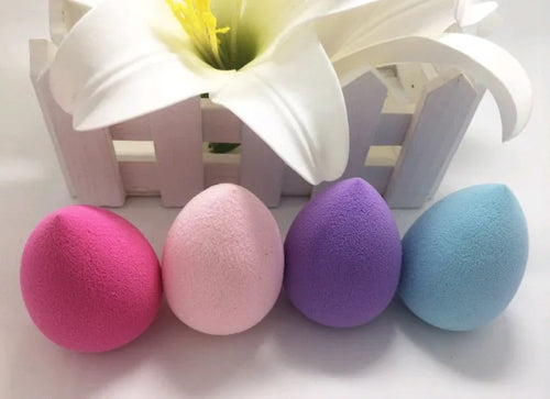 Beauty makeup sponge drops natural sponge powder puff 52x35mm in pink colour