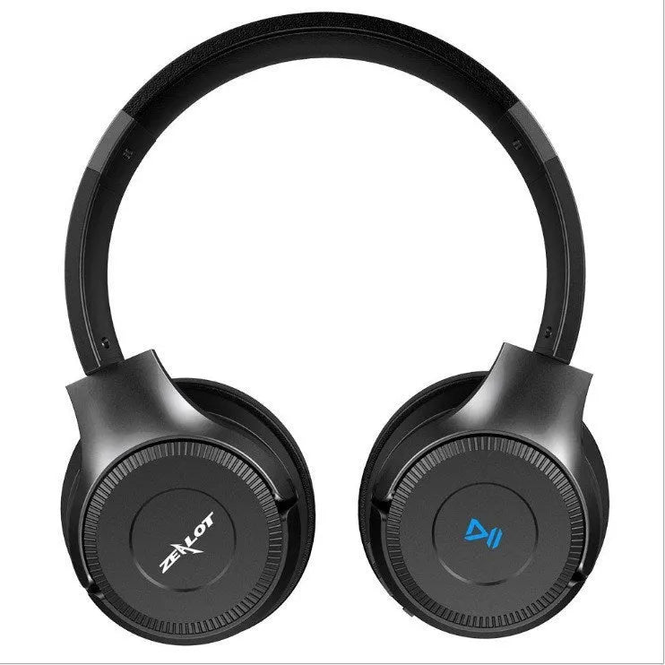 Bluetooth sports headset with folding design and card inserting feature in black
