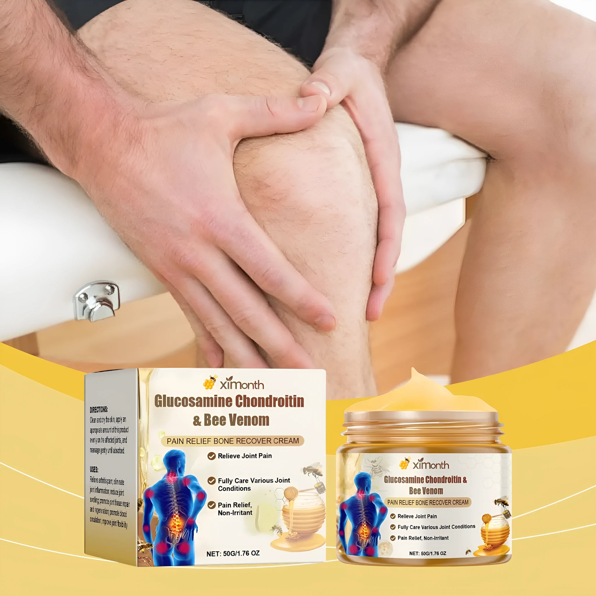 50g jar of Joint Neck Cream with bee venom and chondroitin sulphate
