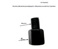 Iron motorcycle rearview mirror connecting screw with 8 to 10 positive thread for secure mirror mounting