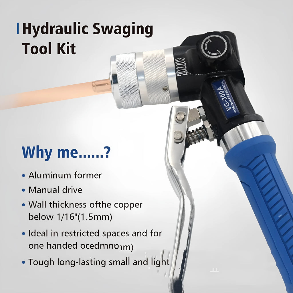 Hydraulic tube expander refrigeration tool in VG-300 style made from high-strength alloy steel