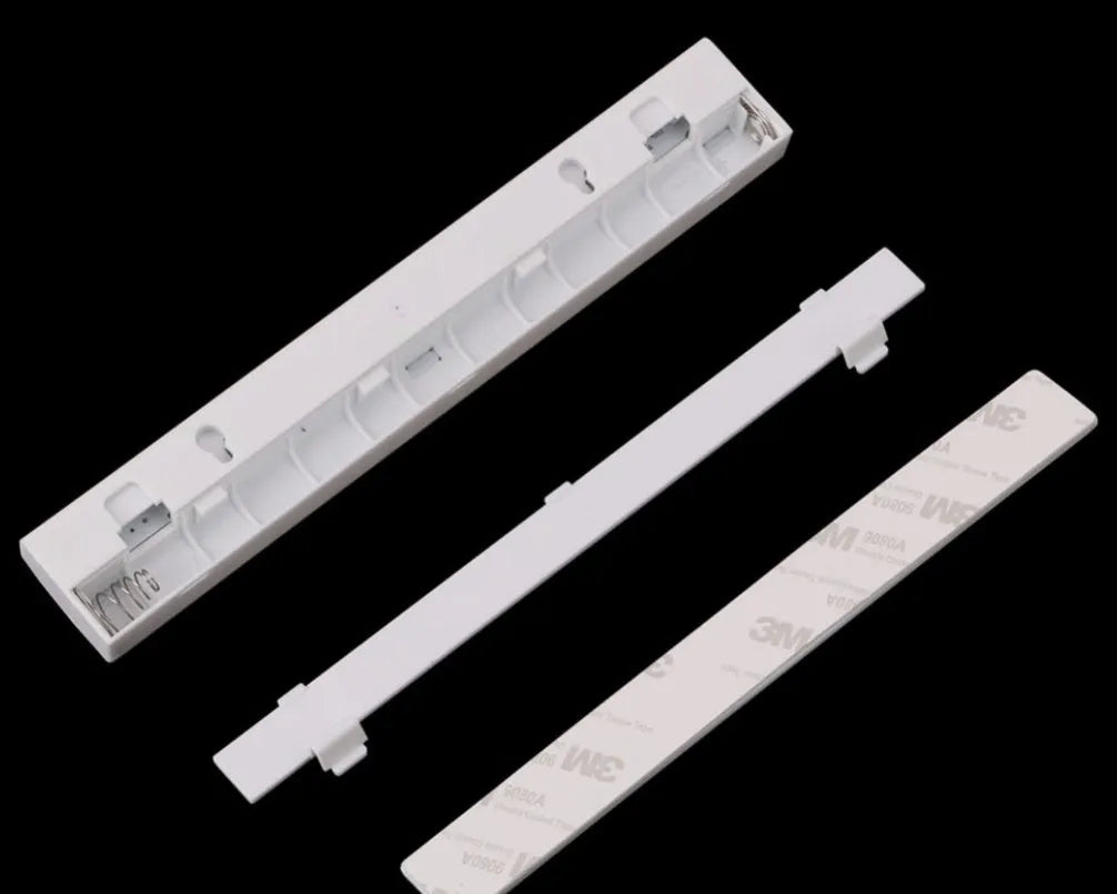 Silver aluminium magnetic LED closet light with motion sensor and USB charging port.