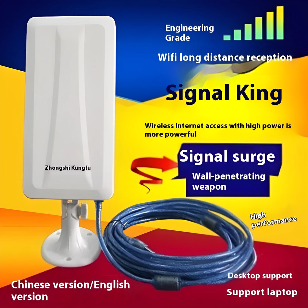 White high power USB wireless network card with type USB interface