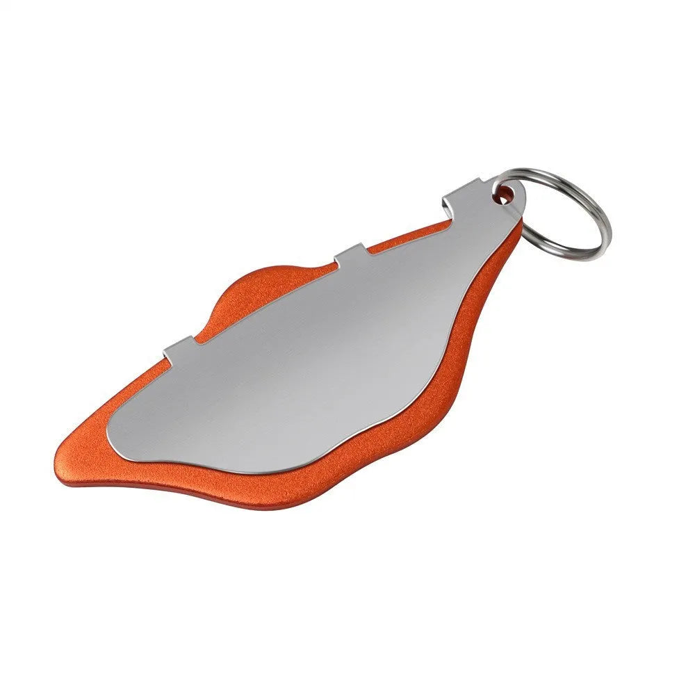 Black and orange mountain bike disc brake pads with a scratch-proof design.