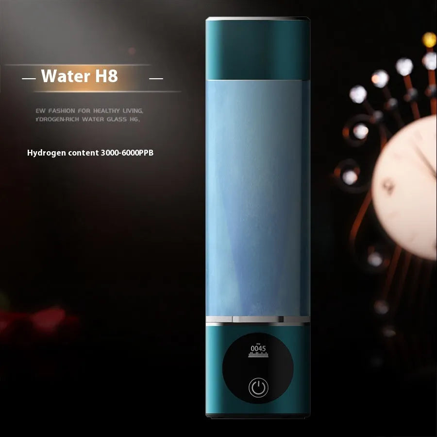 Portable hydrogen-rich cup with 300ml capacity, USB charging, platinum electrode, in multiple colours