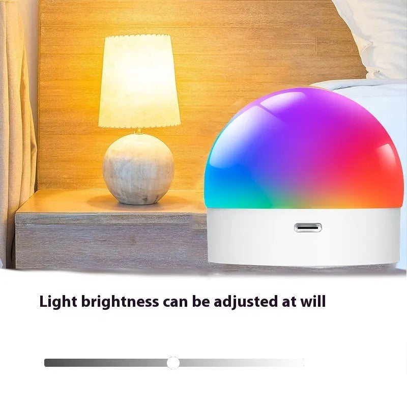 RGB rechargeable LED atmosphere bulb with remote control, 3.5W, E27 base, built-in lithium battery