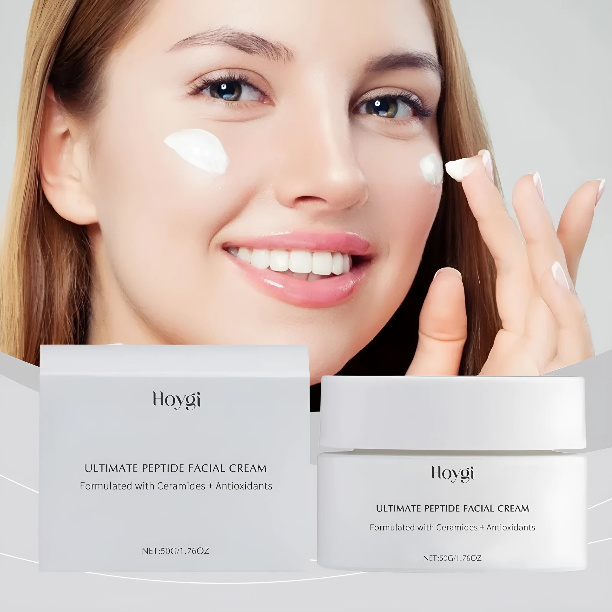 50g pot of Deep Nourishing Moisturising Facial Cream with ceramide and peptides