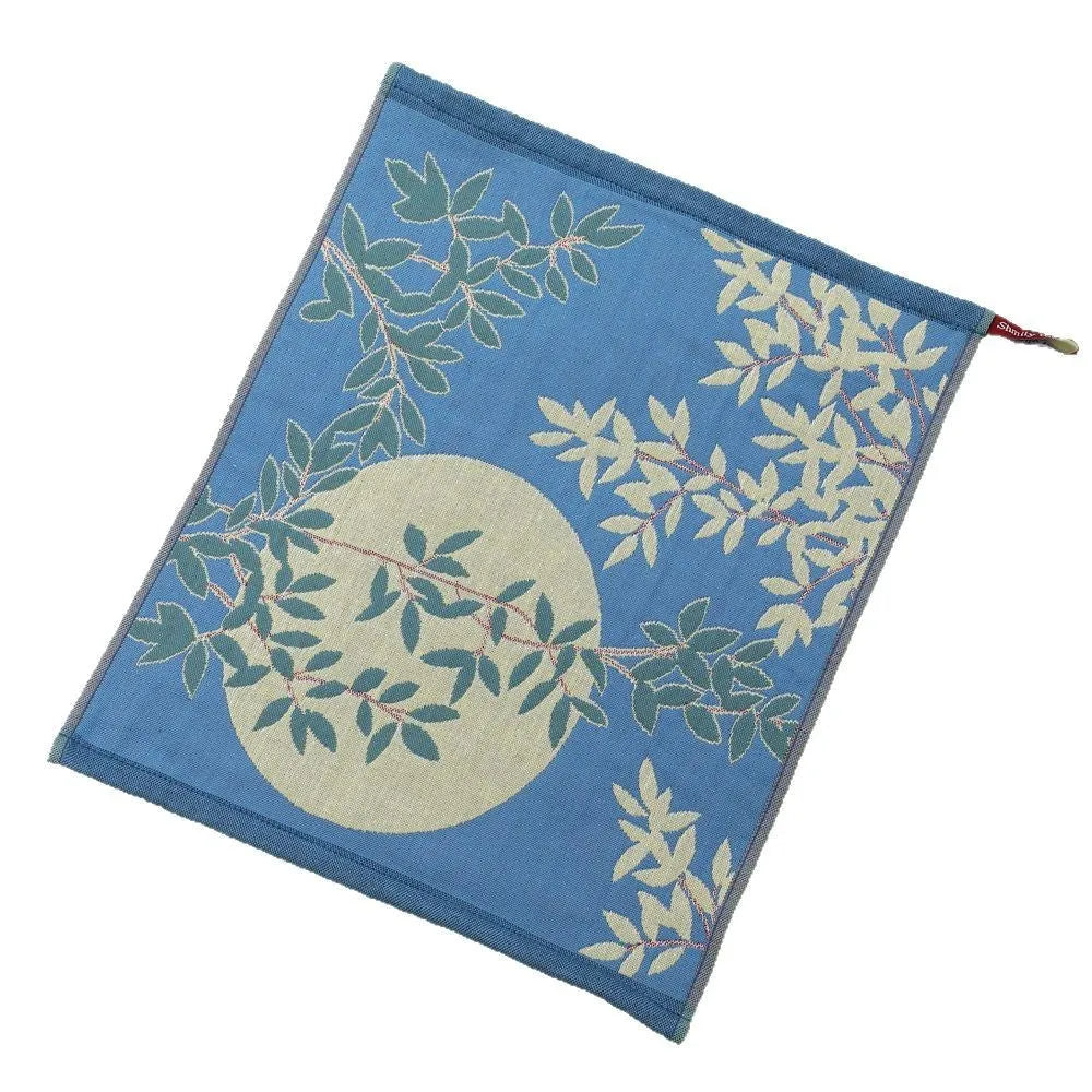 National style four-layer cotton gauze square towel in Acacia colour, 34x40cm jacquard weave