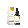 Squalane face serum in a clear PET bottle with ingredients including vitamin C, hyaluronic acid, and collagen