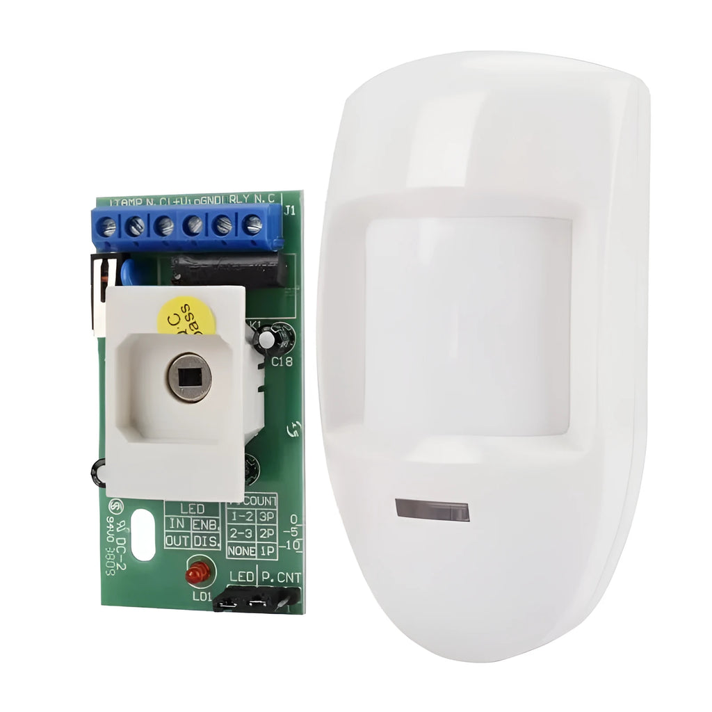 White wired PIR motion sensor wall mounted passive infrared detector with 120 degree angle