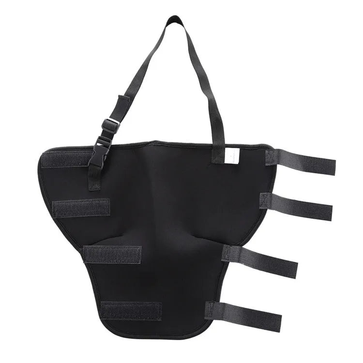 Pet leg rehabilitation foot support made of SBR, available in black, for left or right foot, size options XS to L