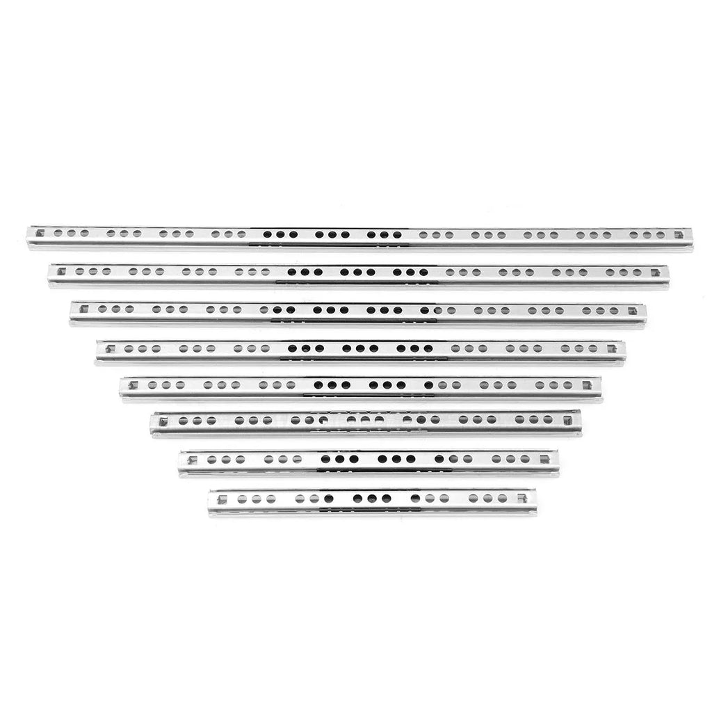 Two-section ultra-narrow drawer slide rail 17mm width 100LB telescopic metal track