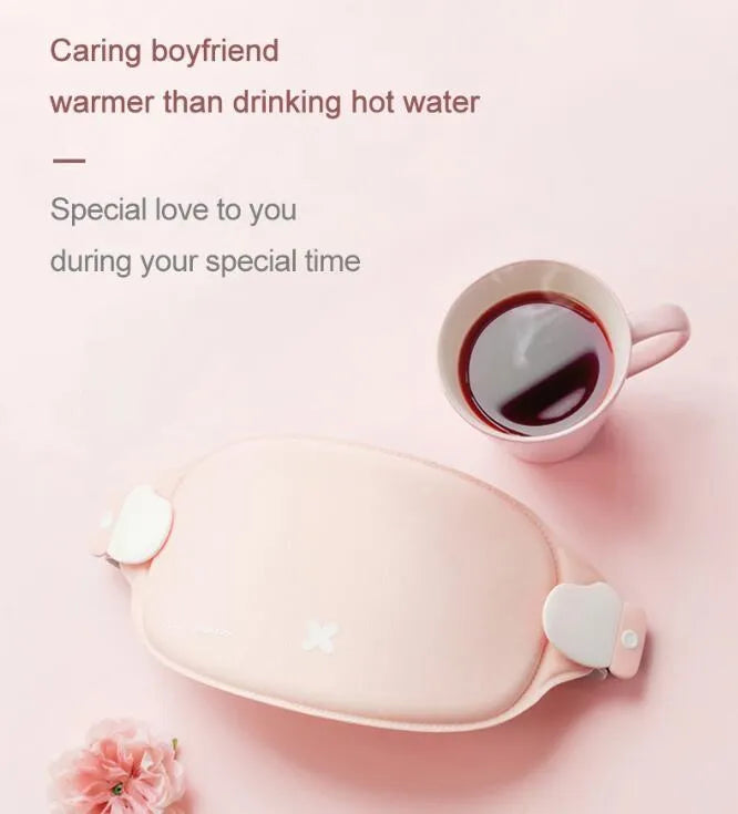 Rechargeable menstrual pain relief belt with three heat settings and three massage speeds, 300 x 150 x 10mm, basic model