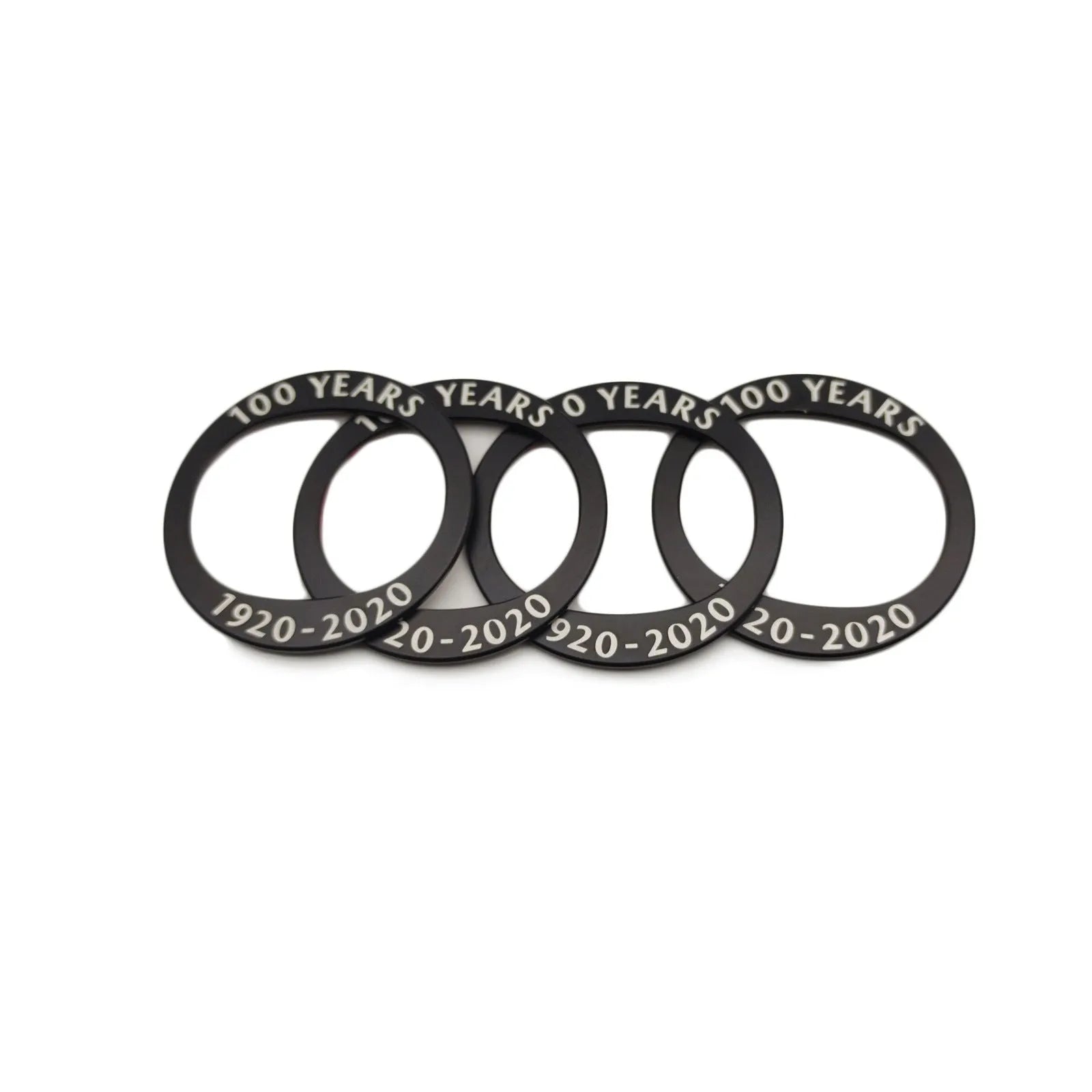 Aluminium alloy 100th anniversary car modification sticker for Mazda in red or black colour