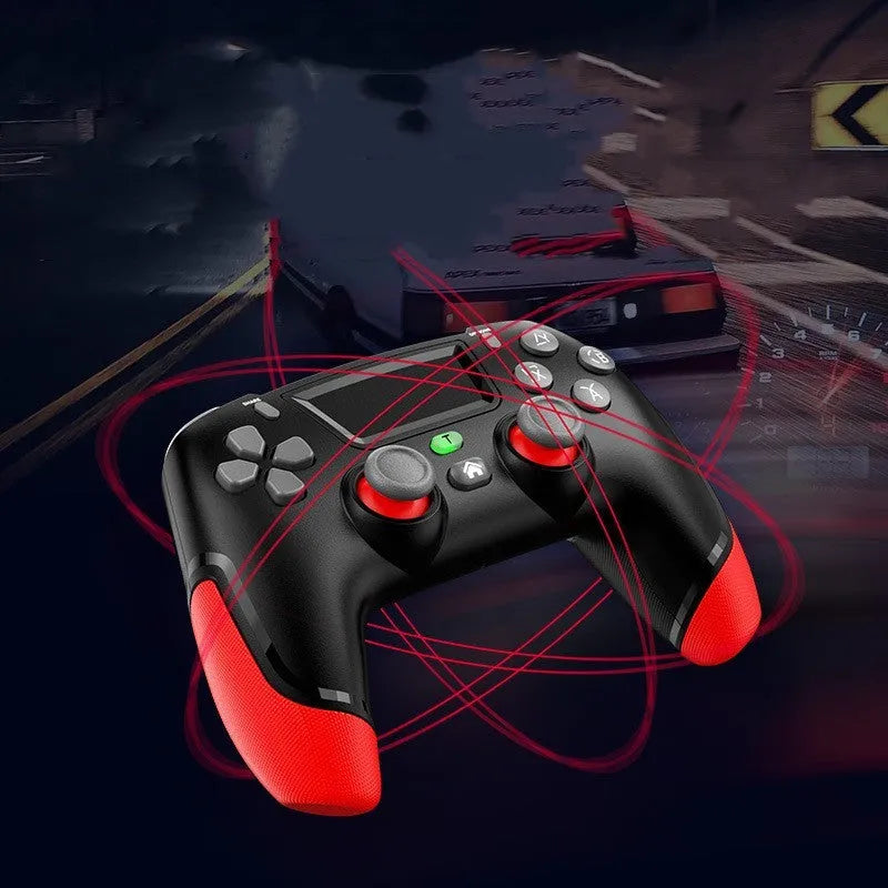 Fruit green wireless Bluetooth gamepad controller for PS4, PC, and mobile gaming