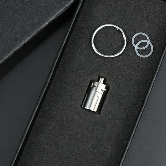 Pure titanium waterproof compartment portable storage tank in T10 size options for medicine organisation