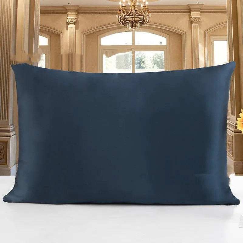 19 M style double-sided silk pillowcase shown in one of 14 available colours.