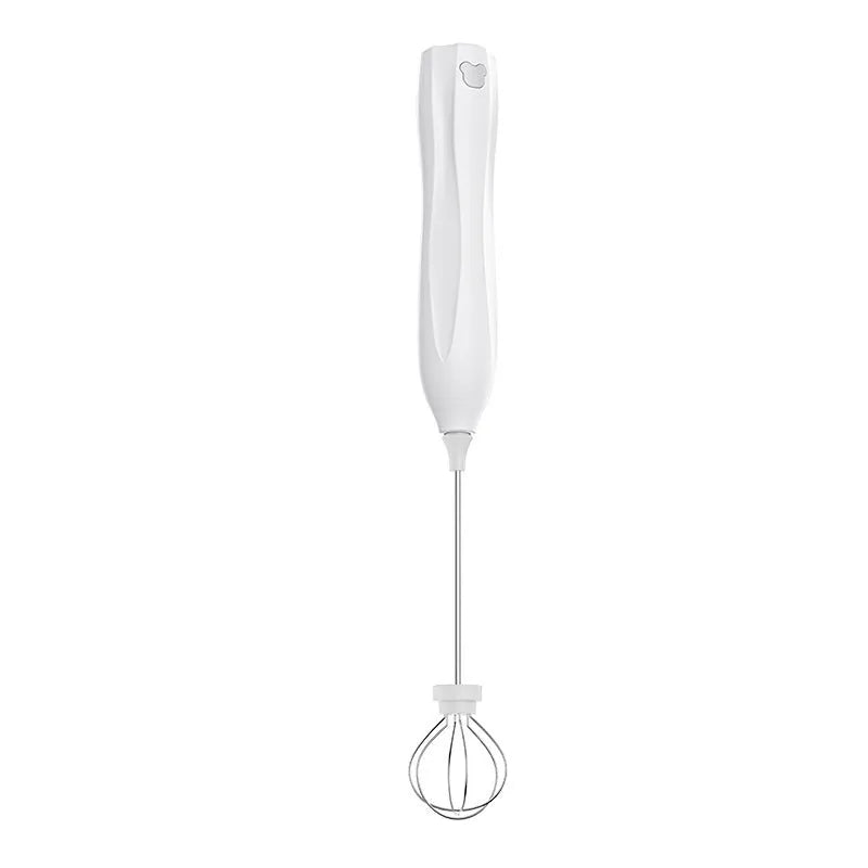 Mini milk frother with three-speed control, beige colour, Type-C charging, 304 stainless steel beater