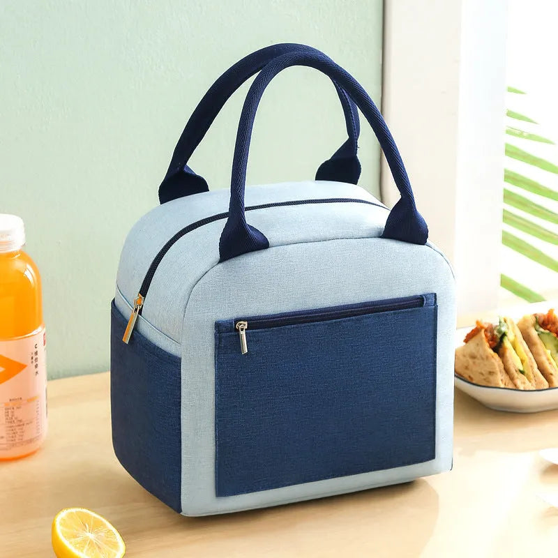 Aluminium foil lunch insulation bag in Oxford cloth with colour options for travel food transport