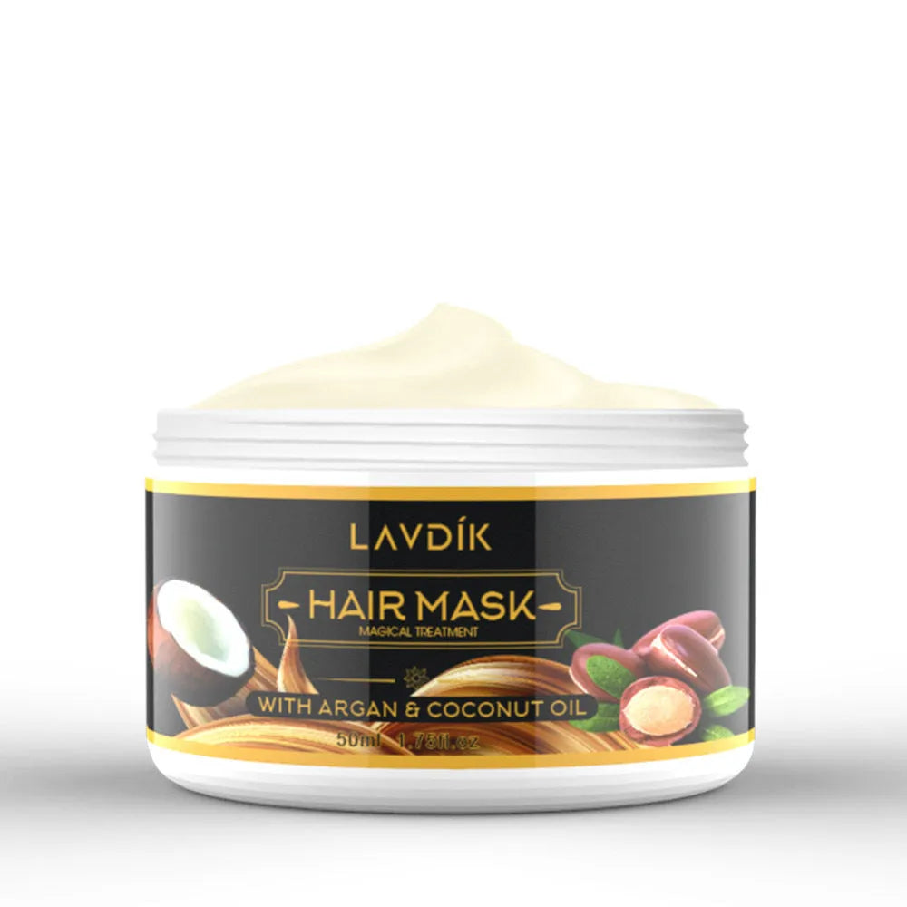 Nourishing hair mask conditioner in 50ml tube for deep repair and frizz control