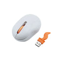 Pink wireless silent mouse with compact design and USB receiver for laptop use