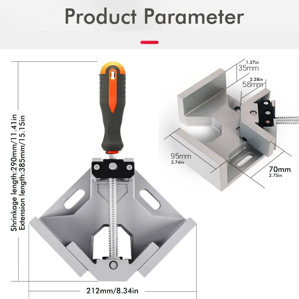 90 degree woodworking right angle holder puller made of aluminium alloy