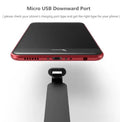 Compatible gaming phone cable with 90-degree L-shaped bend and white suction cup attached to a phone.