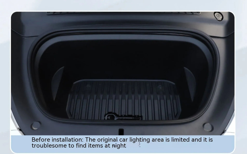 Tesla Model 3 Y front dashboard ambience light modification in soft silicone housing