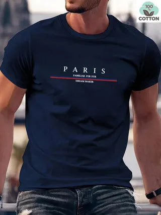 Men's loose fit pure cotton T-shirt with a printed letter design on the chest in apricot colour.