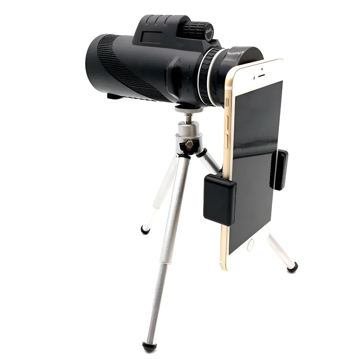 Black HD 40x60 cellphone telescope monocular with 40x magnification and FMC green film lens