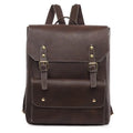 Korean style retro simple backpack in soft PU material showing ventilation features